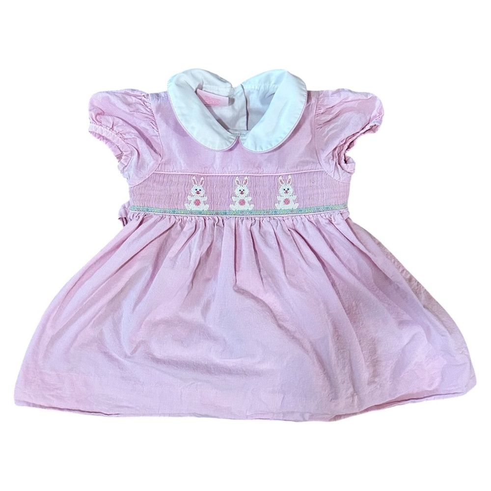 Baby Girl Dress With Bunny Embroidery